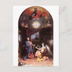 VIRGIN EN ANNUNCIATIE ANGEL BRIEFKAART