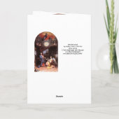 VIRGIN EN ANNUNCIATIE ANGEL FEESTDAGEN KAART (Achterkant)