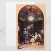 VIRGIN EN ANNUNCIATIE ANGEL, roze Briefpapier (Voorkant / Achterkant)