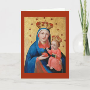 Virgin en Baby Jesus - Kerstkaart Feestdagen Kaart