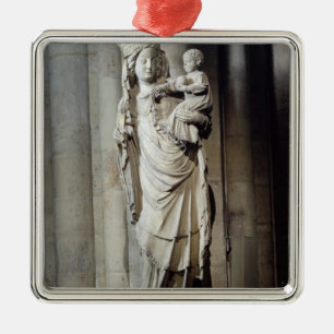 Virgin en Child, bekend als Notre-Dame de Paris Metalen Ornament