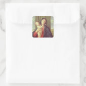 Virgin en Child, c.1487 Vierkante Sticker (Tas)