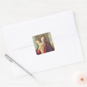 Virgin en Child, c.1487 Vierkante Sticker (Envelop)