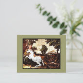 Virgin en de Unicorn Briefkaart (Staand voorkant)