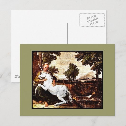 Virgin en de Unicorn Briefkaart (Voorkant / Achterkant)