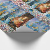 VIRGIN EN KIND, ANGELBEZORGDHEID, PRECIEUZE JEWELS CADEAUPAPIER (Hoek)