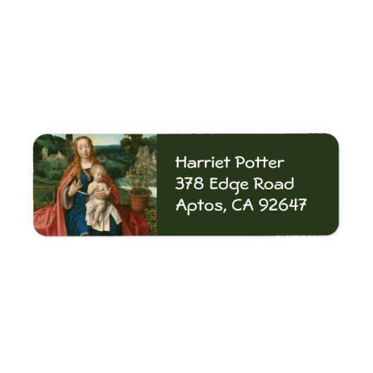 Virgin en kind in het landschap Provoost Fine Art Etiket (Voorkant)