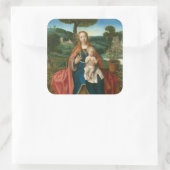 Virgin en kind in het landschap Provoost Fine Art Vierkante Sticker (Tas)