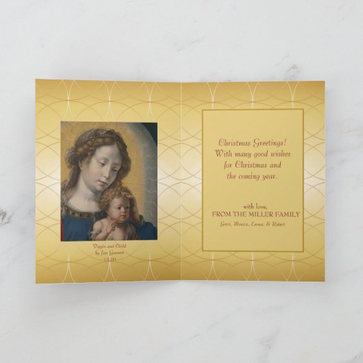 Virgin en kind - Jan Gossart Feestdagen Kaart (Binnen)