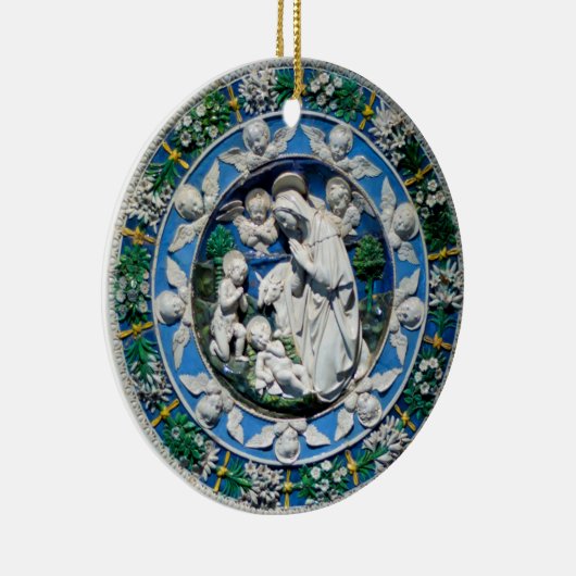 VIRGIN EN KIND MET ANGELS, FOTO-TEMPLATE KERAMISCH ORNAMENT (Rechts)