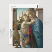 Virgin en kind met een engel, Sandro Botticelli Briefkaart (Voorkant / Achterkant)