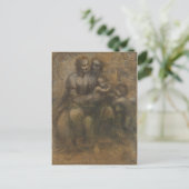 Virgin en kind met St Anne door Leonardo da Vinci Briefkaart (Staand voorkant)