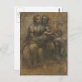 Virgin en kind met St Anne door Leonardo da Vinci Briefkaart (Voorkant / Achterkant)