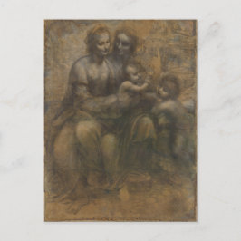 Virgin en kind met St Anne door Leonardo da Vinci Briefkaart