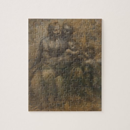 Virgin en kind met St Anne door Leonardo da Vinci Legpuzzel (Verticaal)