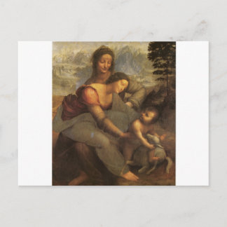 Virgin en kind met St. Anne en Lamb door Davinci Briefkaart