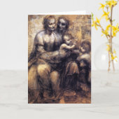 Virgin en Kind met St. Anne schets Kaart (Gele Bloem)