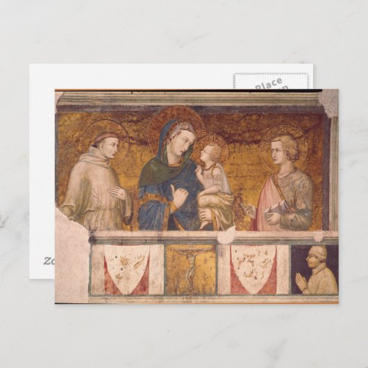 Virgin en kind met St. Francis en St. John Briefkaart (Voorkant / Achterkant)