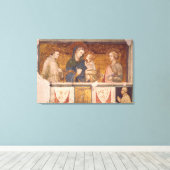 Virgin en kind met St. Francis en St. John Canvas Afdruk (Insitu (Houten vloer))