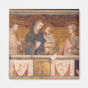 Virgin en kind met St. Francis en St. John Magneet