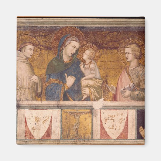 Virgin en kind met St. Francis en St. John Magneet (Voorkant)