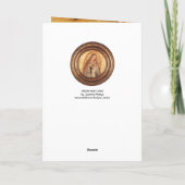 VIRGIN EN KIND, perkament Feestdagen Kaart (Achterkant)