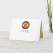 VIRGIN EN KIND, perkament Feestdagen Kaart (Achterkant)