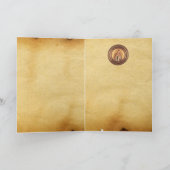 VIRGIN EN KIND, perkament Feestdagen Kaart (Binnen)