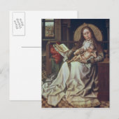 Virgin en kind voor een Firescreen, c.1440 Briefkaart (Voorkant / Achterkant)