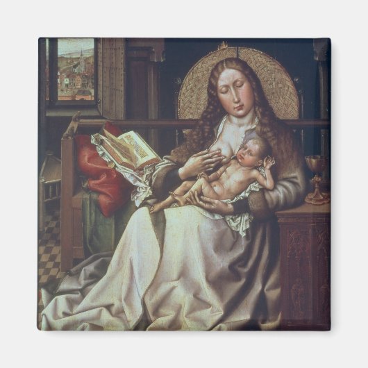 Virgin en kind voor een Firescreen, c.1440 Magneet (Voorkant)