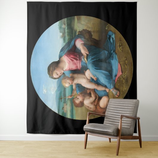 Virgin en tapijt wandkleed (In situ)