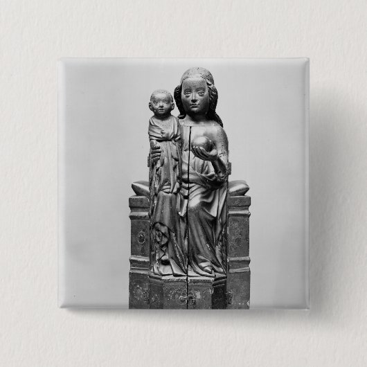 Virgin gesloten, begin 15e eeuw vierkante button 5,1 cm (Voorkant)