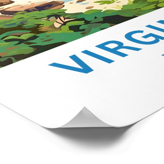 Virgin Gorda Britse Maagdeneilanden Reisprint Poster (Hoek)