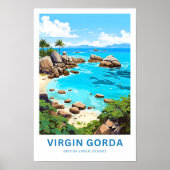Virgin Gorda Britse Maagdeneilanden Reisprint Poster (Voorkant)