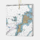 Virgin Gorda BVI Chart Keramisch Ornament (Links)