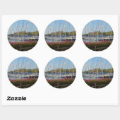 Virgin Gorda Jachthaven Ronde Sticker (Vel)