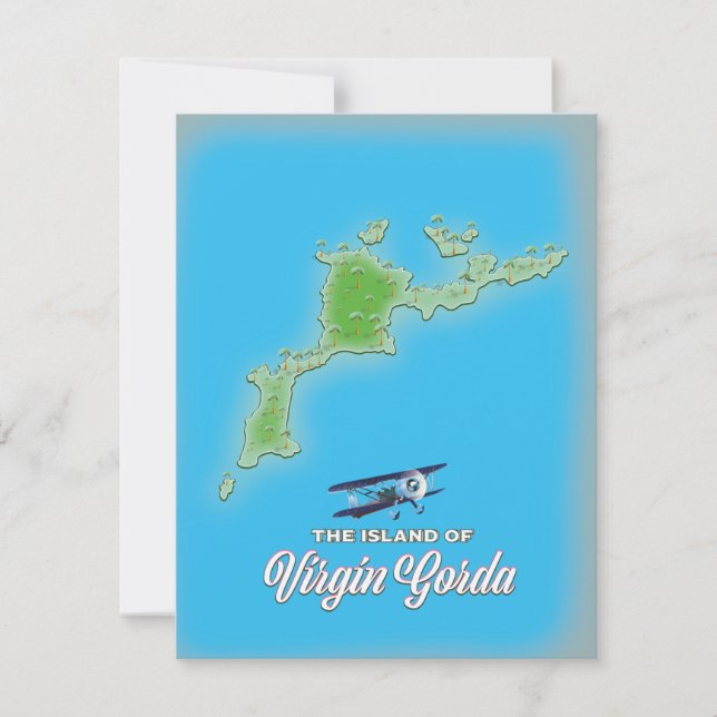 Virgin Gorda Kaart (Voorkant)