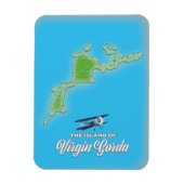 Virgin Gorda Kaart Magneet (Verticaal)