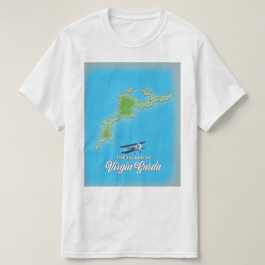 Virgin Gorda Kaart T-shirt (Design voorkant)