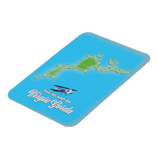 Virgin Gorda Map Magneet