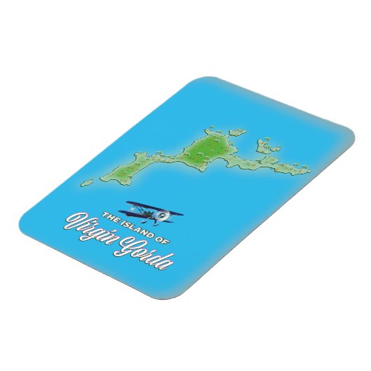 Virgin Gorda Map Magneet (Linkerzijde)
