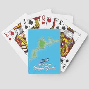 Virgin Gorda Map Pokerkaarten