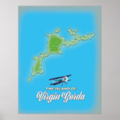 Virgin Gorda Map Poster (Voorkant)