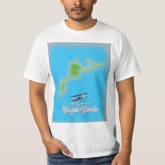 Virgin Gorda Map T-shirt (Voorkant)