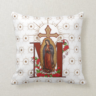 Virgin Guadalupe katholieke godsdienst Marian Cros Kussen