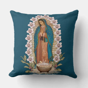 Virgin Guadalupe katholieke kerstman Jezus Kussen