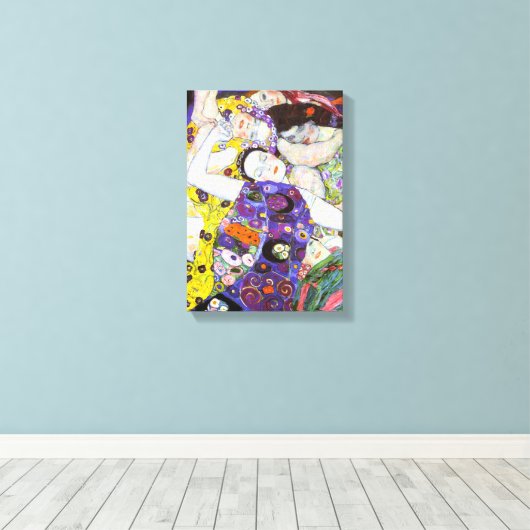 Virgin, Gustav Klimt Canvas Afdruk (Insitu (Houten vloer))