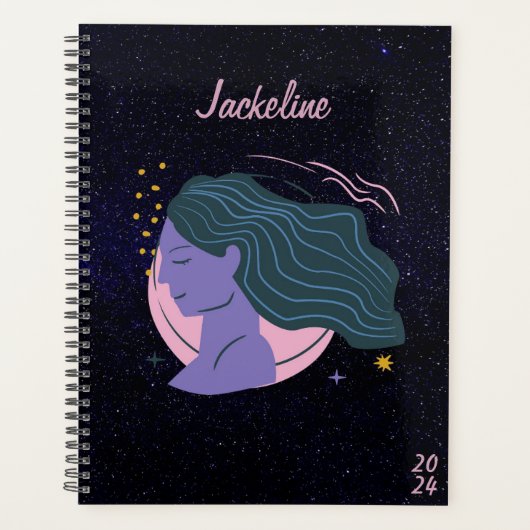 Virgin Horoscoop van de moderne Galaxy Sky Star Planner (Voorkant)