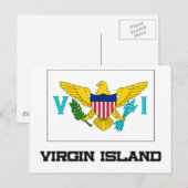 Virgin Island Flag Briefkaart (Voorkant / Achterkant)