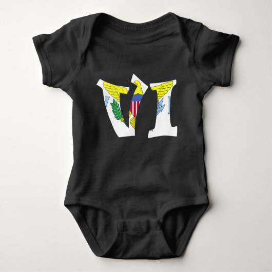 Virgin Islands Flag Baby Bodysuit One-Piece (Voorkant)